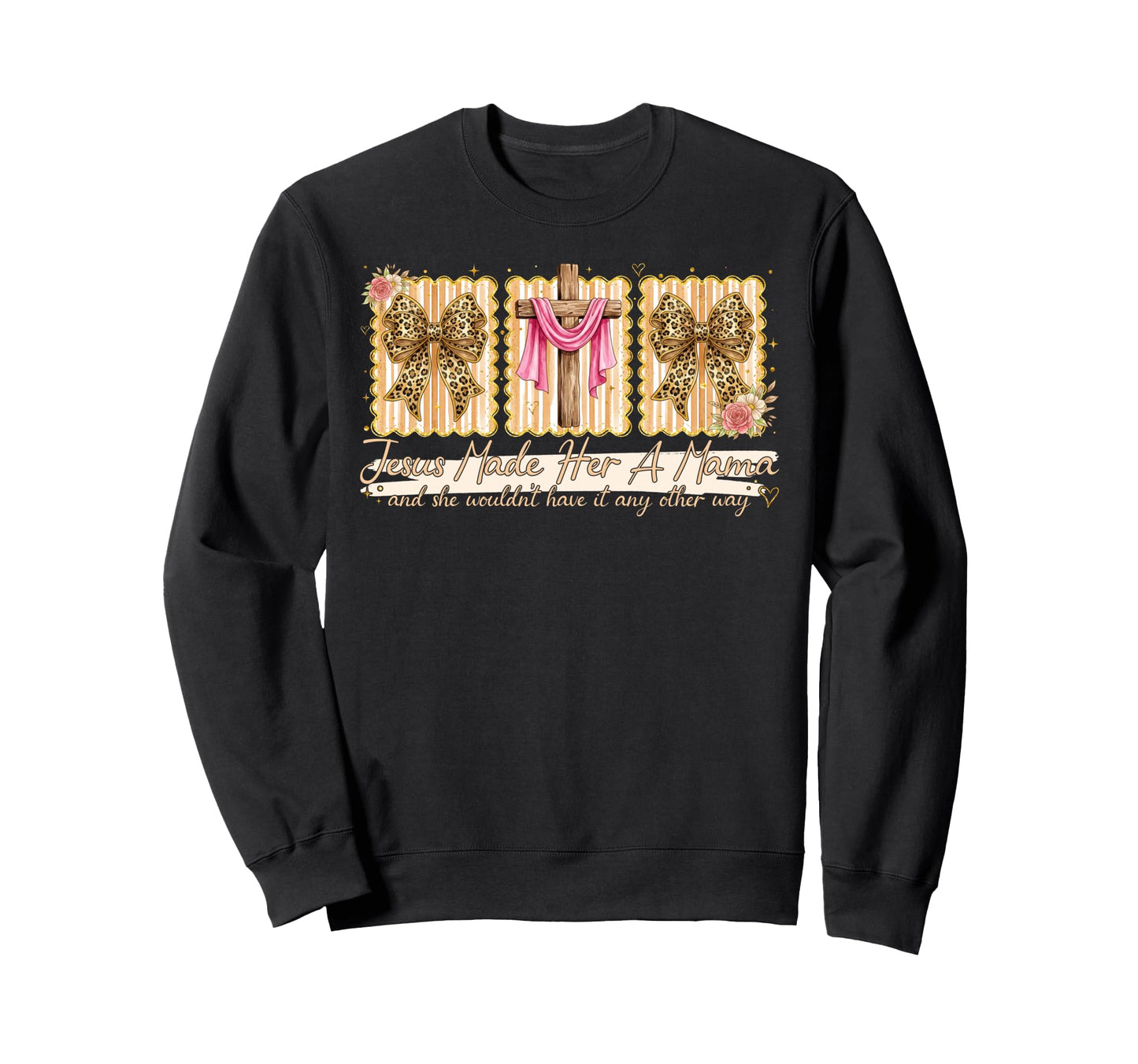 Coquette Christian Mama Jesus Sweatshirt - Aesthetic Graphic for Adults - T-Shirt, Sweatshirt, Hoodie