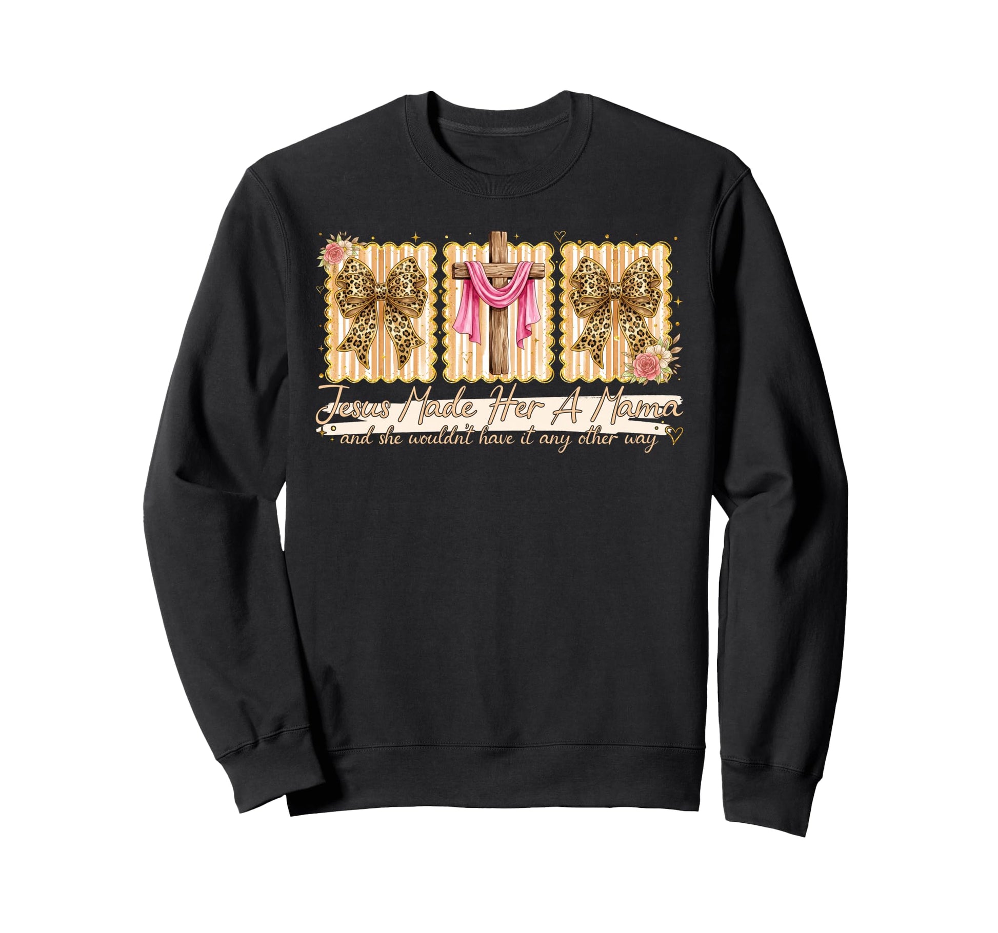 Coquette Christian Mama Jesus Sweatshirt - Aesthetic Graphic for Adults - T-Shirt, Sweatshirt, Hoodie