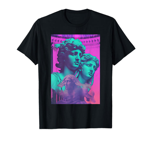 Perseus And Medusa Vaporwave Aesthetic T-Shirt - Graphic Print Unisex - T-Shirt, Sweatshirt, Hoodie