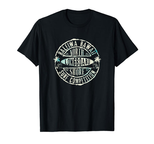 North Shore Long Board Surf Hawaii T-Shirt - Custom Art Print for Adults - T-Shirt, Sweatshirt, Hoodie