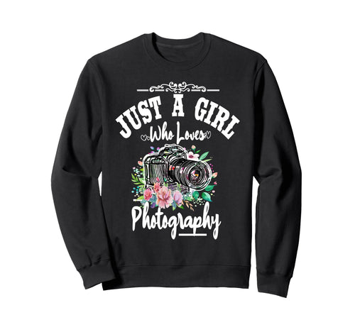 Womens Just Who Loves Photography Sweatshirt - Minimalist Print Men Women - T-Shirt, Sweatshirt, Hoodie