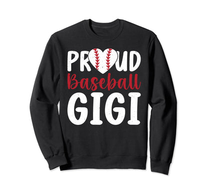 Proud Baseball Gigi Grandma Gigi Sweatshirt - Novelty Apparel for Adults - T-Shirt, Sweatshirt, Hoodie