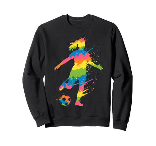 Colorful Funny Soccer Fan Dad Mom Sweatshirt - Aesthetic Graphic Unisex - T-Shirt, Sweatshirt, Hoodie