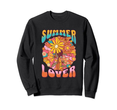 Summer Lover Flowers Boho 60S Floral Sweatshirt - Unique Graphic Men Women - T-Shirt, Sweatshirt, Hoodie
