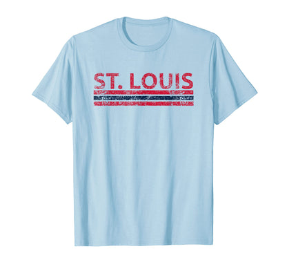 St Louis Missouri Weathered Stripe T-Shirt - Streetwear Style Men Women - T-Shirt, Sweatshirt, Hoodie
