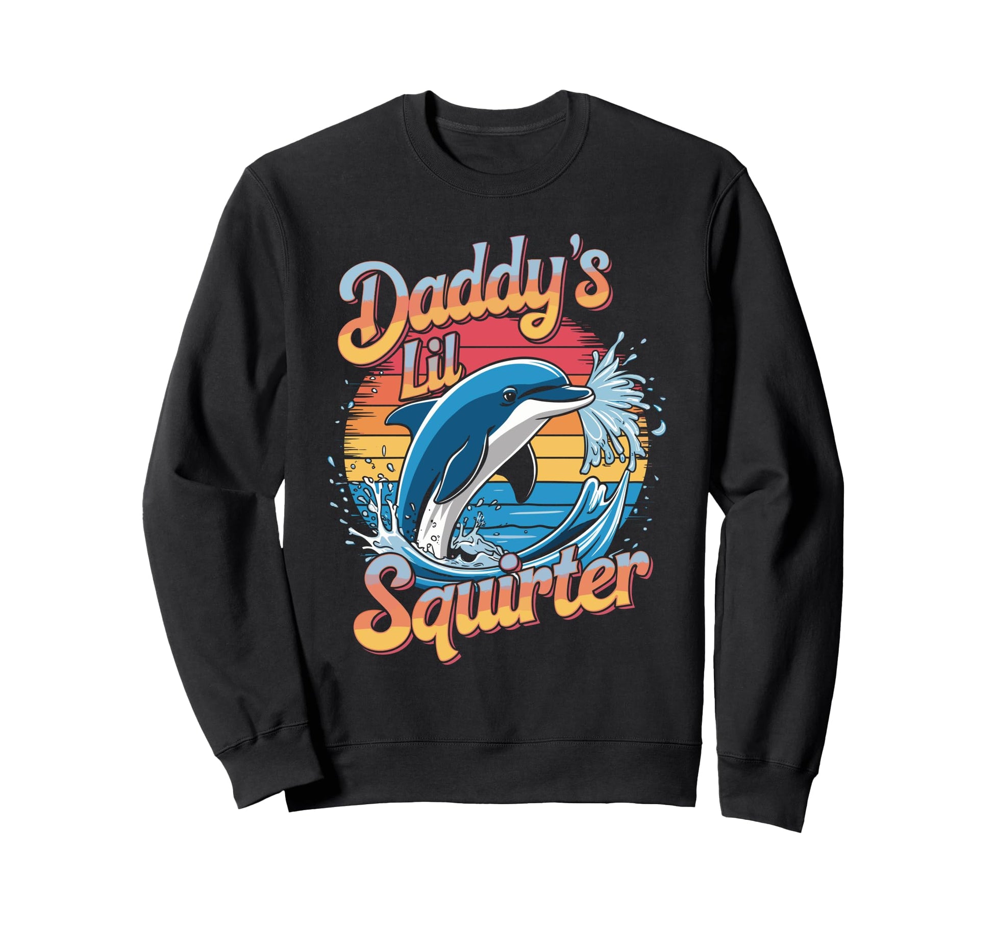 Funny Whale Rainbow Sweatshirt - Graphic Print for Adults - T-Shirt, Sweatshirt, Hoodie