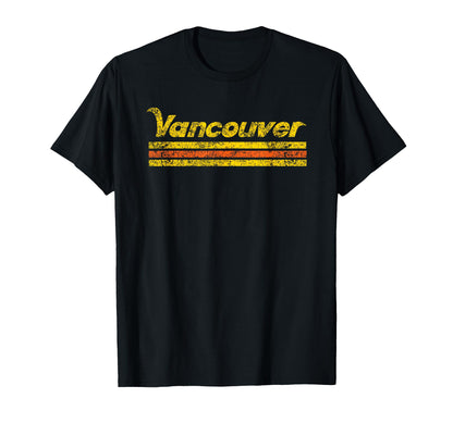 Vancouver Canada Weathered Stripe T-Shirt - Streetwear Style Unisex - T-Shirt, Sweatshirt, Hoodie