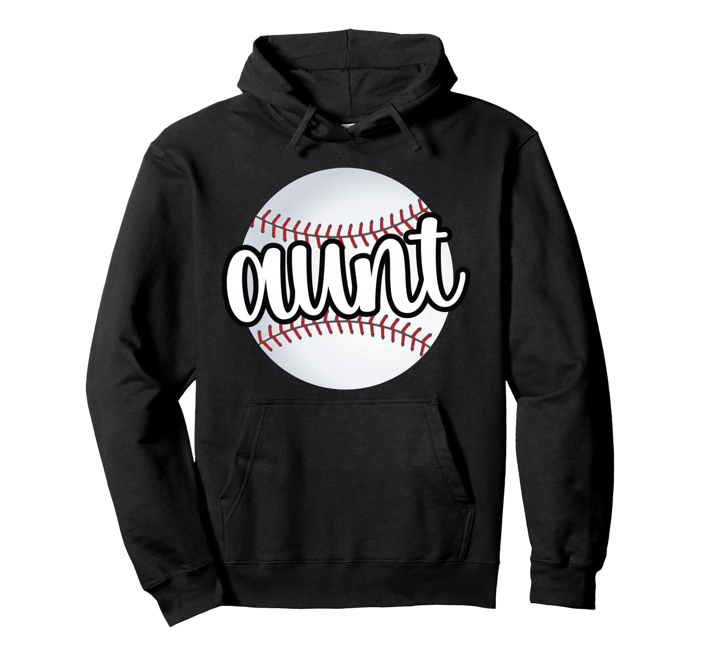 Baseball Aunt Baseball Fan Proud Baseball Hoodie - Graphic Print Unisex - T-Shirt, Sweatshirt, Hoodie