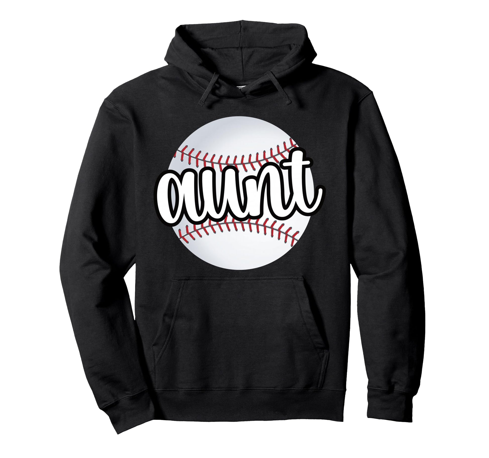 Baseball Aunt Baseball Fan Proud Baseball Hoodie - Graphic Print Unisex - T-Shirt, Sweatshirt, Hoodie