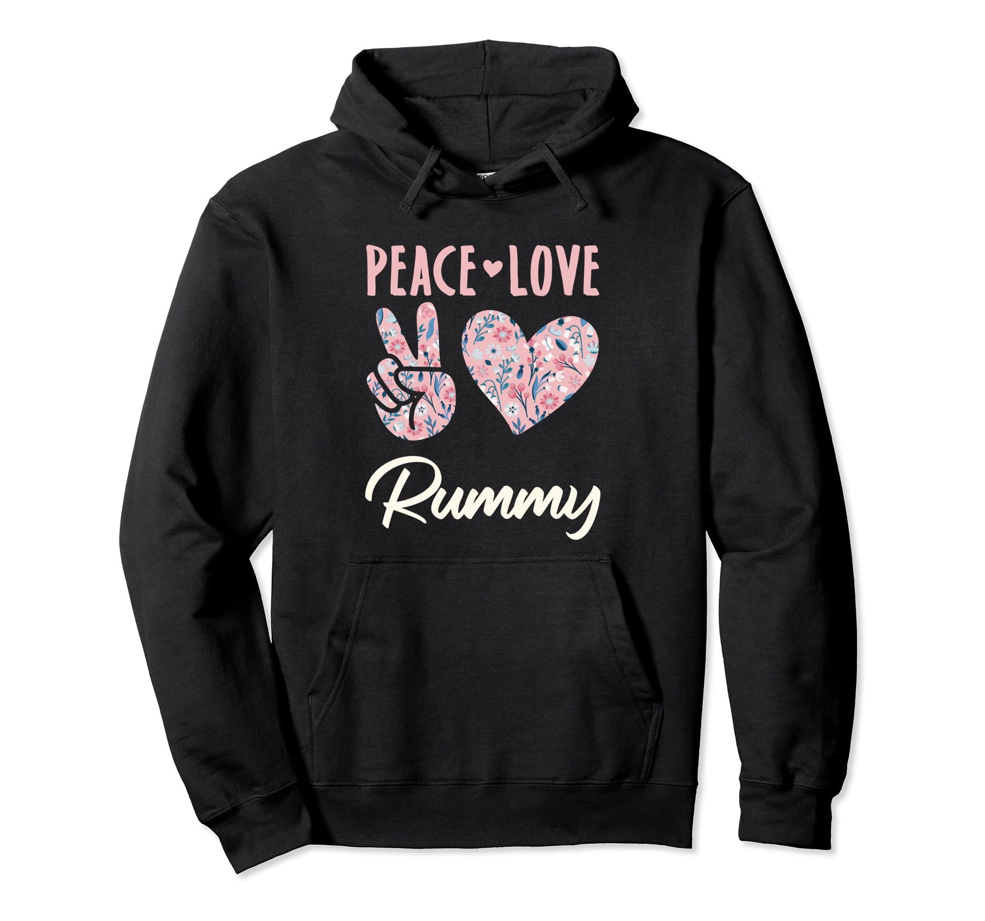 Peace Love Rummy Gifts And Hoodie - Novelty Apparel Men Women - T-Shirt, Sweatshirt, Hoodie