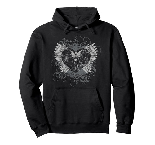 Y2K Fairy Wings Skeleton Alt Goth Hoodie - Custom Art Print for Adults - T-Shirt, Sweatshirt, Hoodie