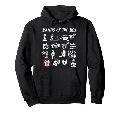 Bands 80S Rock Music Lover Rock And Hoodie - Fun Novelty Design Unisex - T-Shirt, Sweatshirt, Hoodie