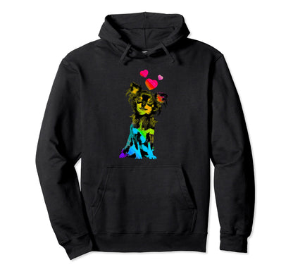 Rainbow Color Chihuahua Dog Hoodie - Casual Everyday Wear for Adults - T-Shirt, Sweatshirt, Hoodie
