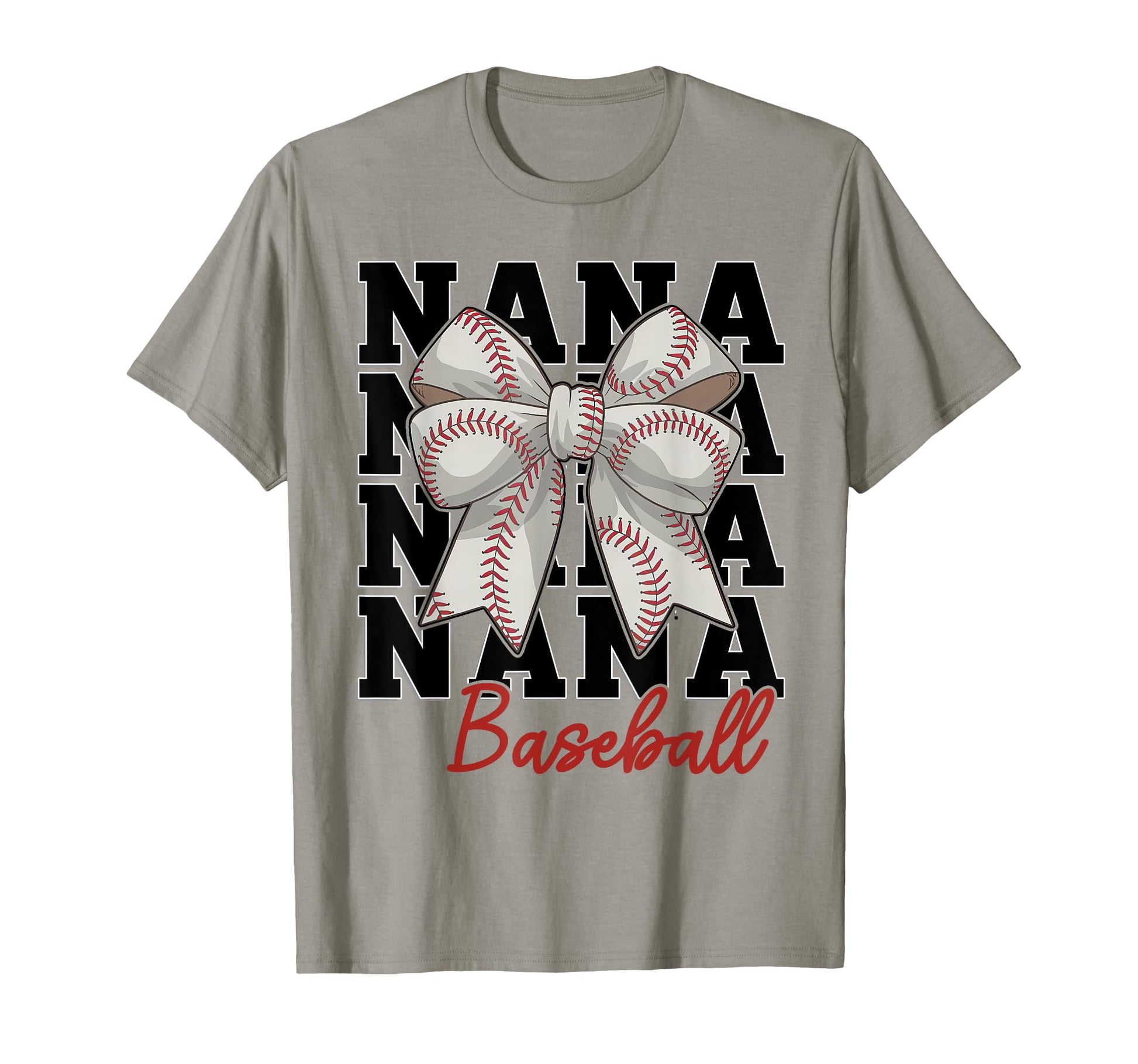Baseball Nana Coquette Bow Biggest T-Shirt - Fun Novelty Design Men Women - T-Shirt, Sweatshirt, Hoodie