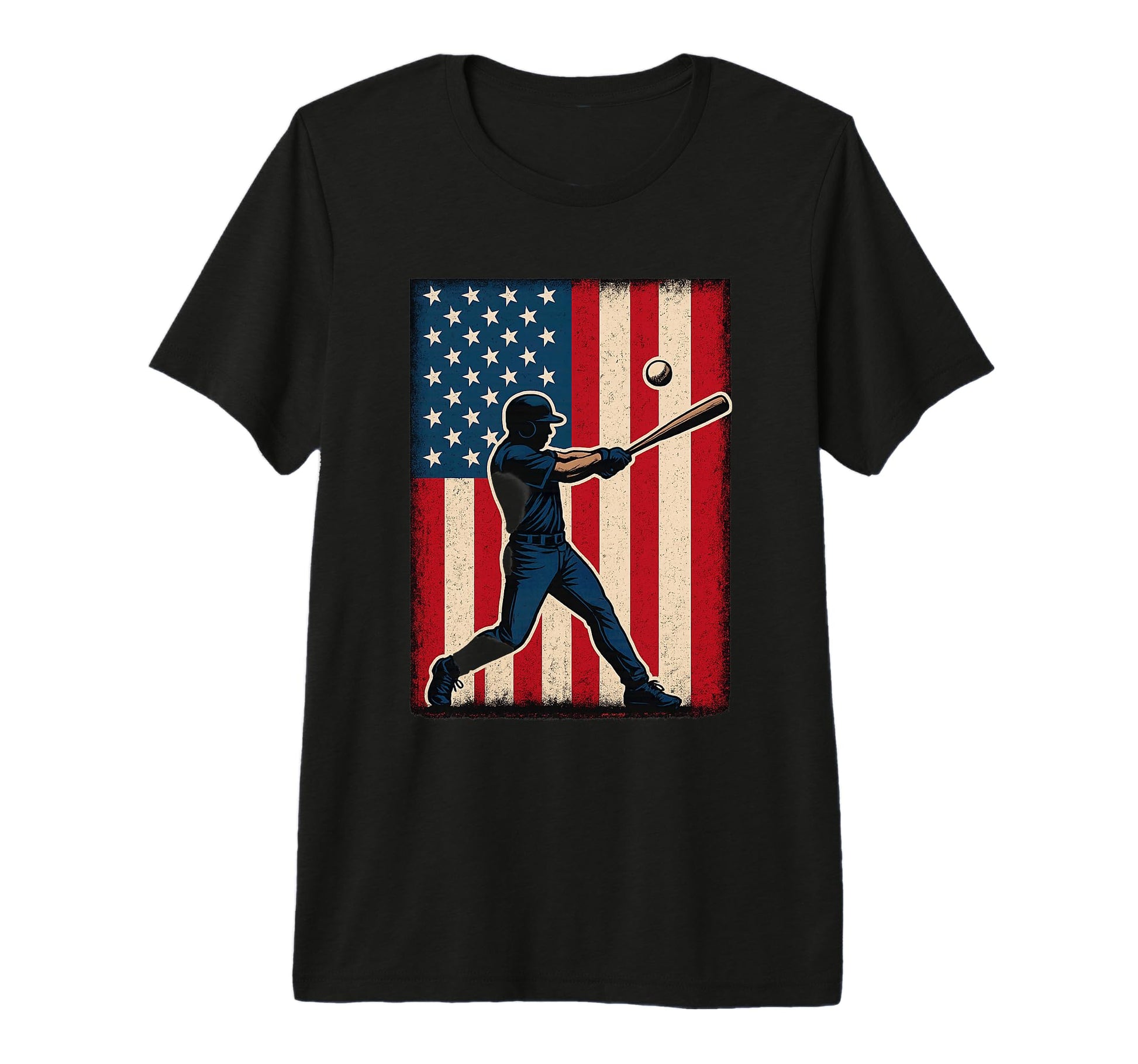 American Flag Baseball Flag Dad Mom T-Shirt - Unique Graphic for Adults - T-Shirt, Sweatshirt, Hoodie