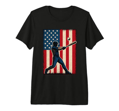 American Flag Baseball Flag Dad Mom T-Shirt - Unique Graphic for Adults - T-Shirt, Sweatshirt, Hoodie