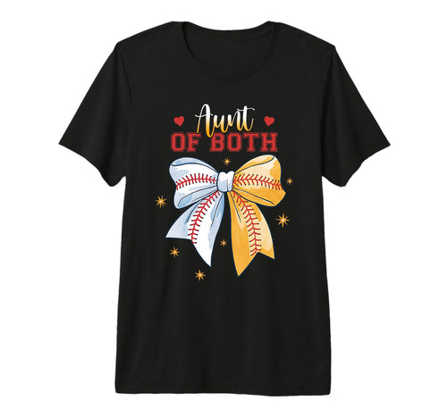 Aunt Both Baseball Softball Coquette T-Shirt - Custom Art Print for Adults - T-Shirt, Sweatshirt, Hoodie