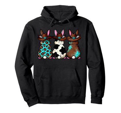 Cowhide Leopard Turquoise Howdy Hoodie - Aesthetic Graphic for Adults - T-Shirt, Sweatshirt, Hoodie