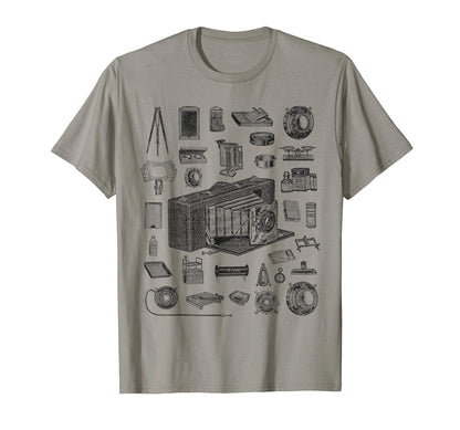 Large Format Camera Parts Photographer T-Shirt - Custom Art Print Men Women - T-Shirt, Sweatshirt, Hoodie