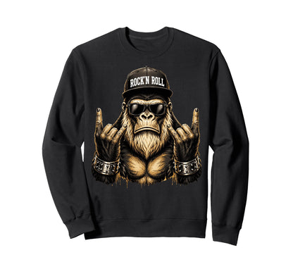 Bigfoot Rock Sasquatch Heavy Metal Sweatshirt - Trendy Graphic Unisex - T-Shirt, Sweatshirt, Hoodie