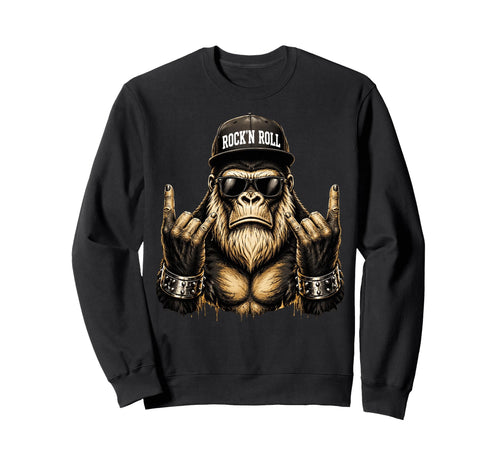 Bigfoot Rock Sasquatch Heavy Metal Sweatshirt - Trendy Graphic Unisex - T-Shirt, Sweatshirt, Hoodie