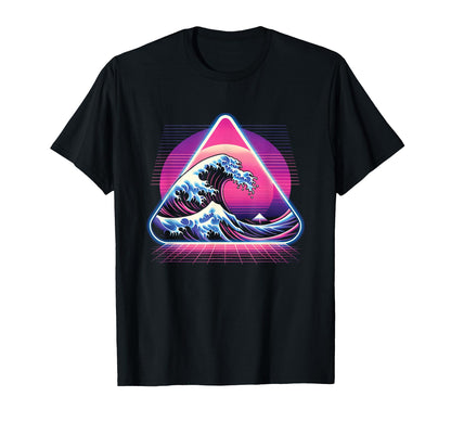 Great Wave Kanagawa Vaporwave Aesthetic T-Shirt - Novelty Apparel Men Women - T-Shirt, Sweatshirt, Hoodie
