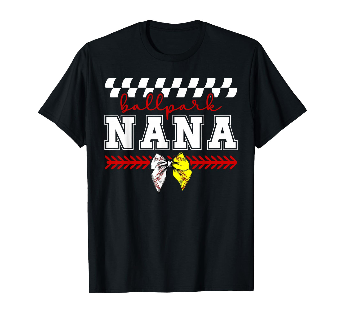 Ballpark Nana Grandma Baseball Softball T-Shirt - Minimalist Print Unisex - T-Shirt, Sweatshirt, Hoodie