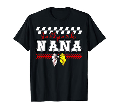 Ballpark Nana Grandma Baseball Softball T-Shirt - Minimalist Print Unisex - T-Shirt, Sweatshirt, Hoodie