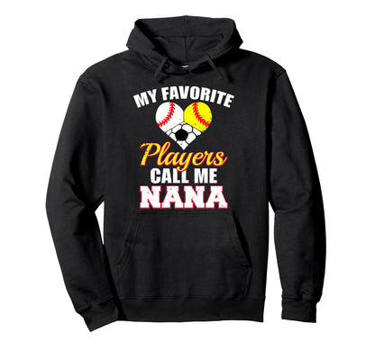 My Favorite Players Baseball Softball Hoodie - Streetwear Style for Adults - T-Shirt, Sweatshirt, Hoodie