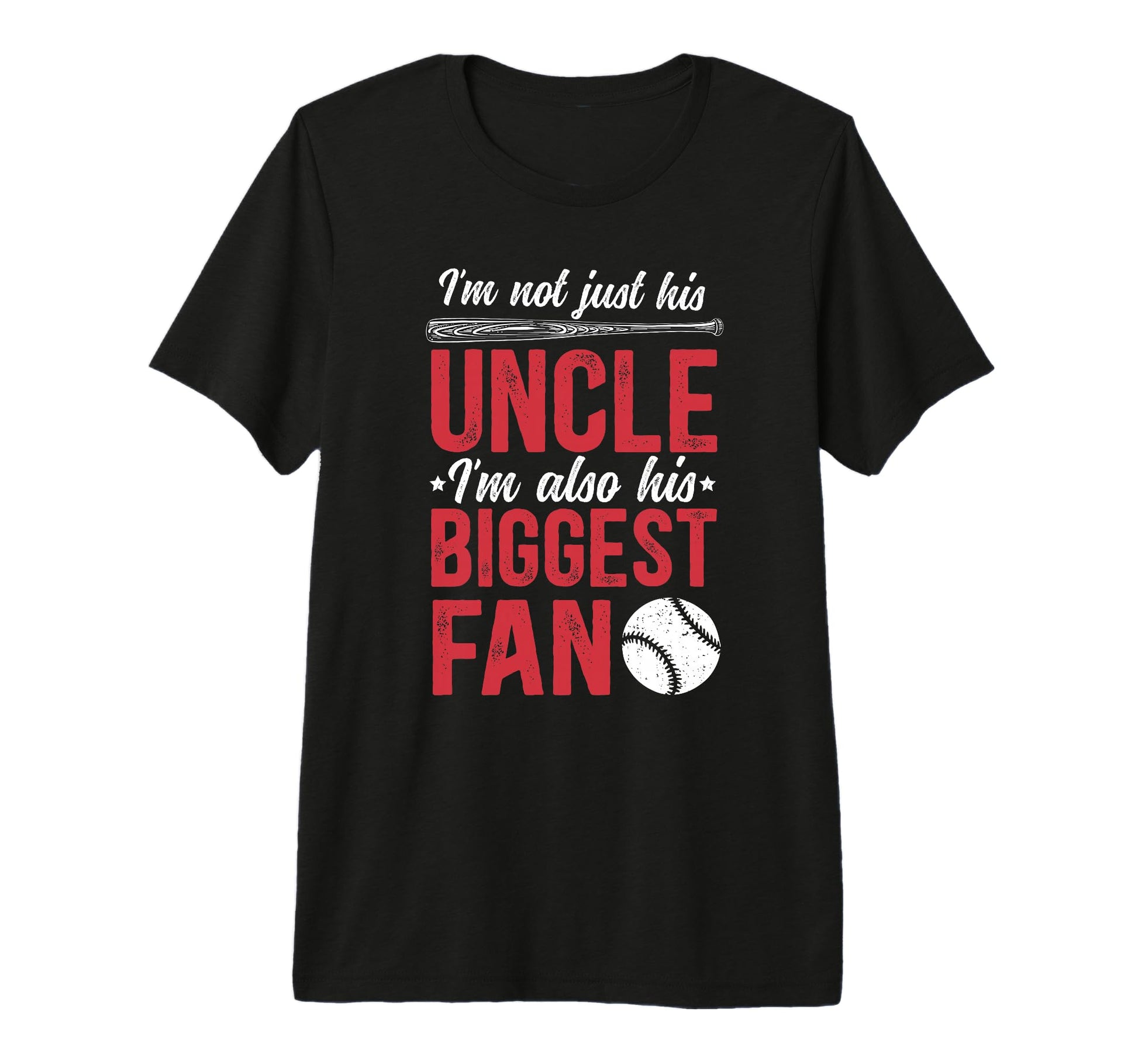 Mens His Biggest Fan Baseball Uncle T-Shirt - Fun Novelty Design Unisex - T-Shirt, Sweatshirt, Hoodie