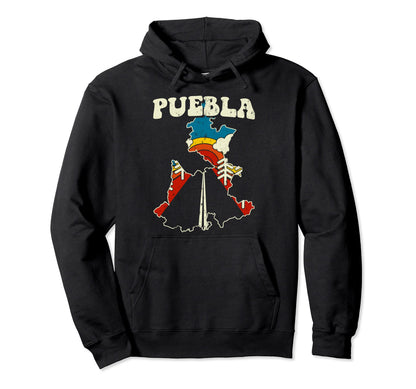 Puebla Mexican State Rainbow Mexico Hoodie - Novelty Apparel for Adults - T-Shirt, Sweatshirt, Hoodie