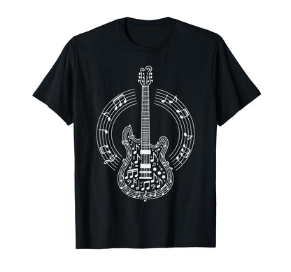 Electric Guitar Rock Band Guitarist T-Shirt - Aesthetic Graphic Men Women - T-Shirt, Sweatshirt, Hoodie