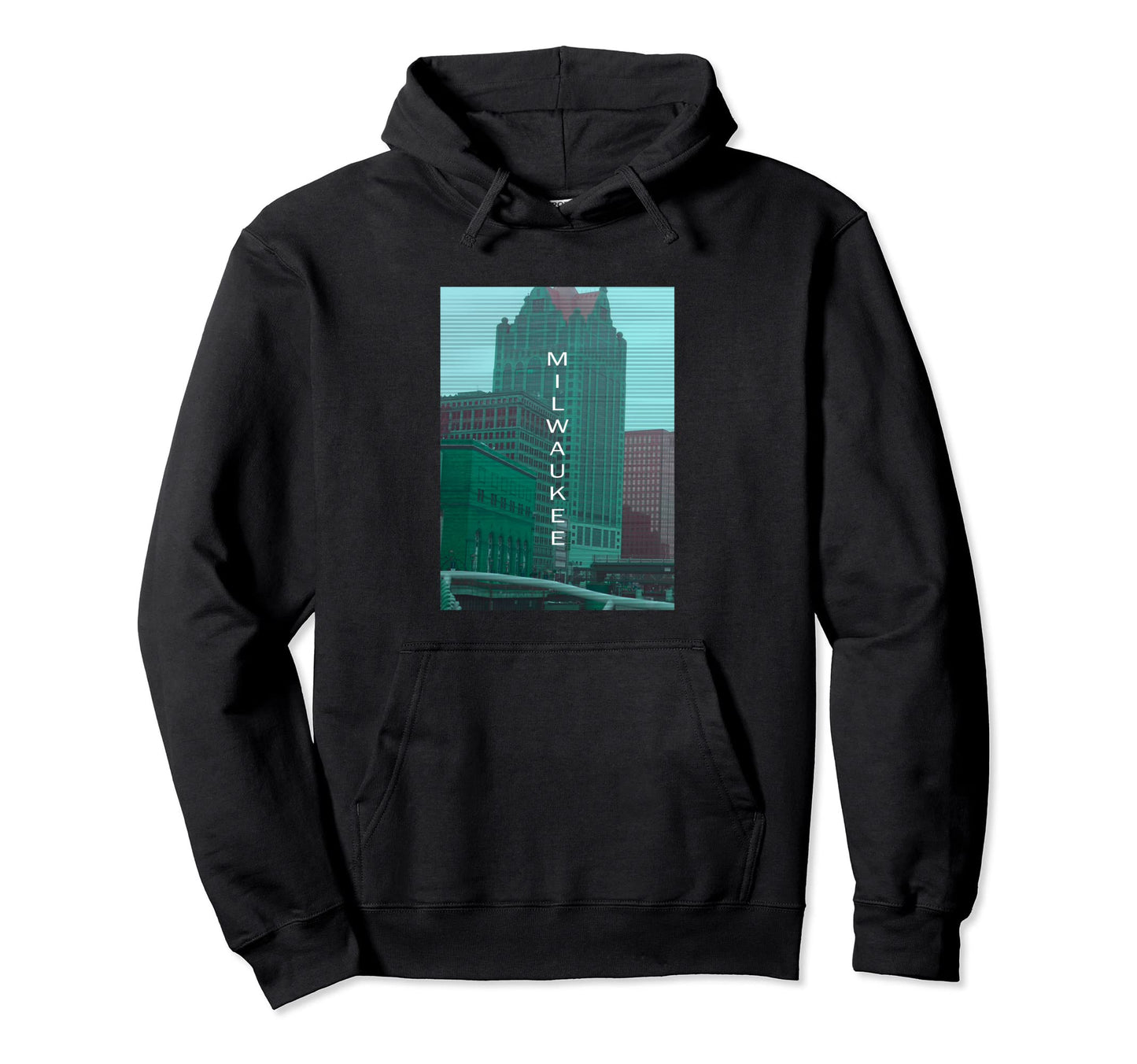 Wisconsin Vaporwave Aesthetic Hoodie - Casual Everyday Wear for Adults - T-Shirt, Sweatshirt, Hoodie