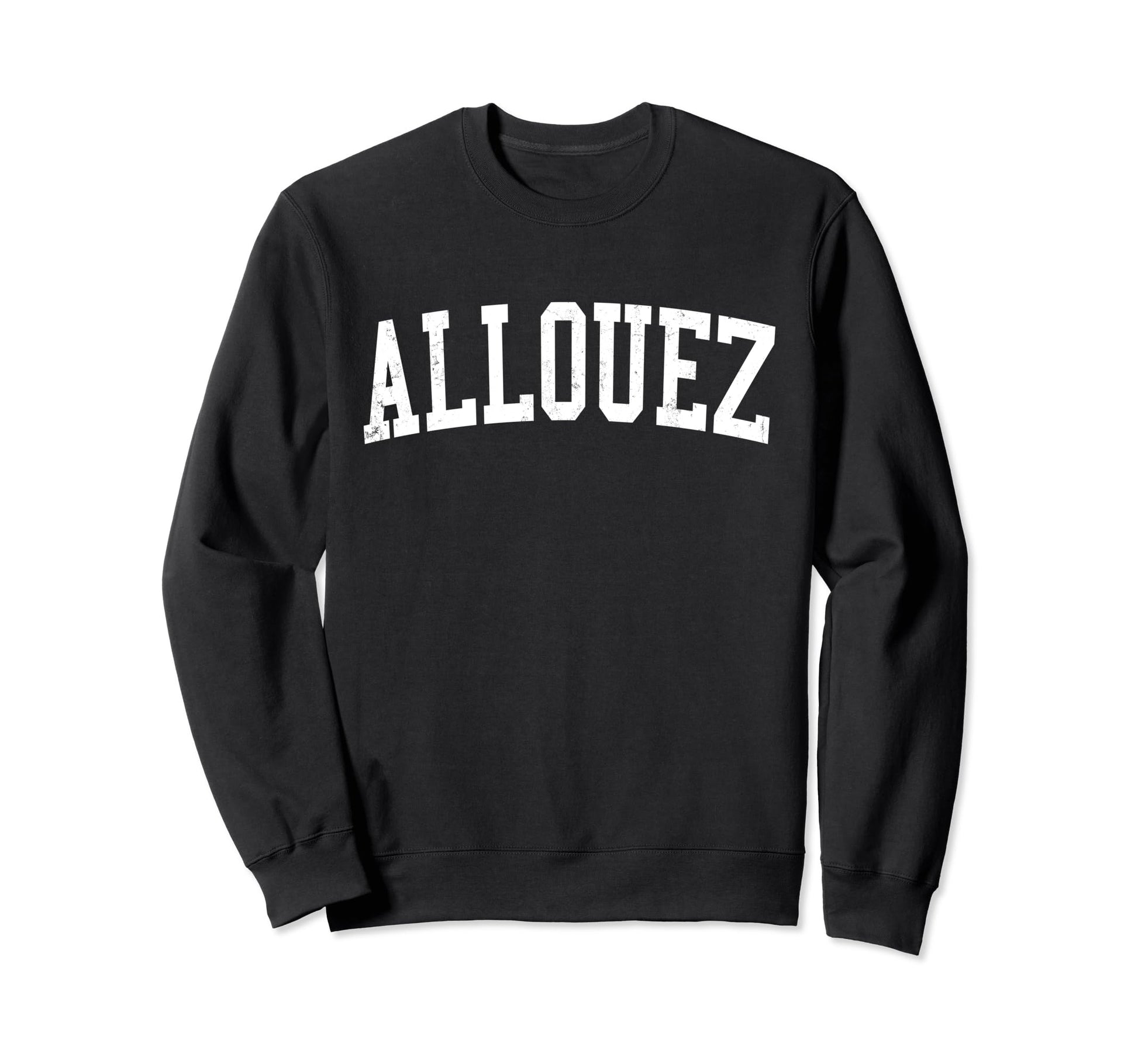 Allouez Wi Distressed White Varsity Sweatshirt - Graphic Print Men Women - T-Shirt, Sweatshirt, Hoodie