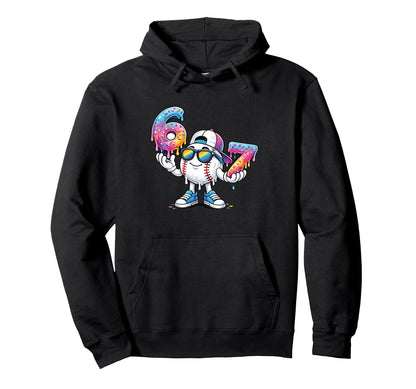 Baseball 67 Ice Cream Drip Funny Hoodie - Fun Novelty Design for Adults - T-Shirt, Sweatshirt, Hoodie
