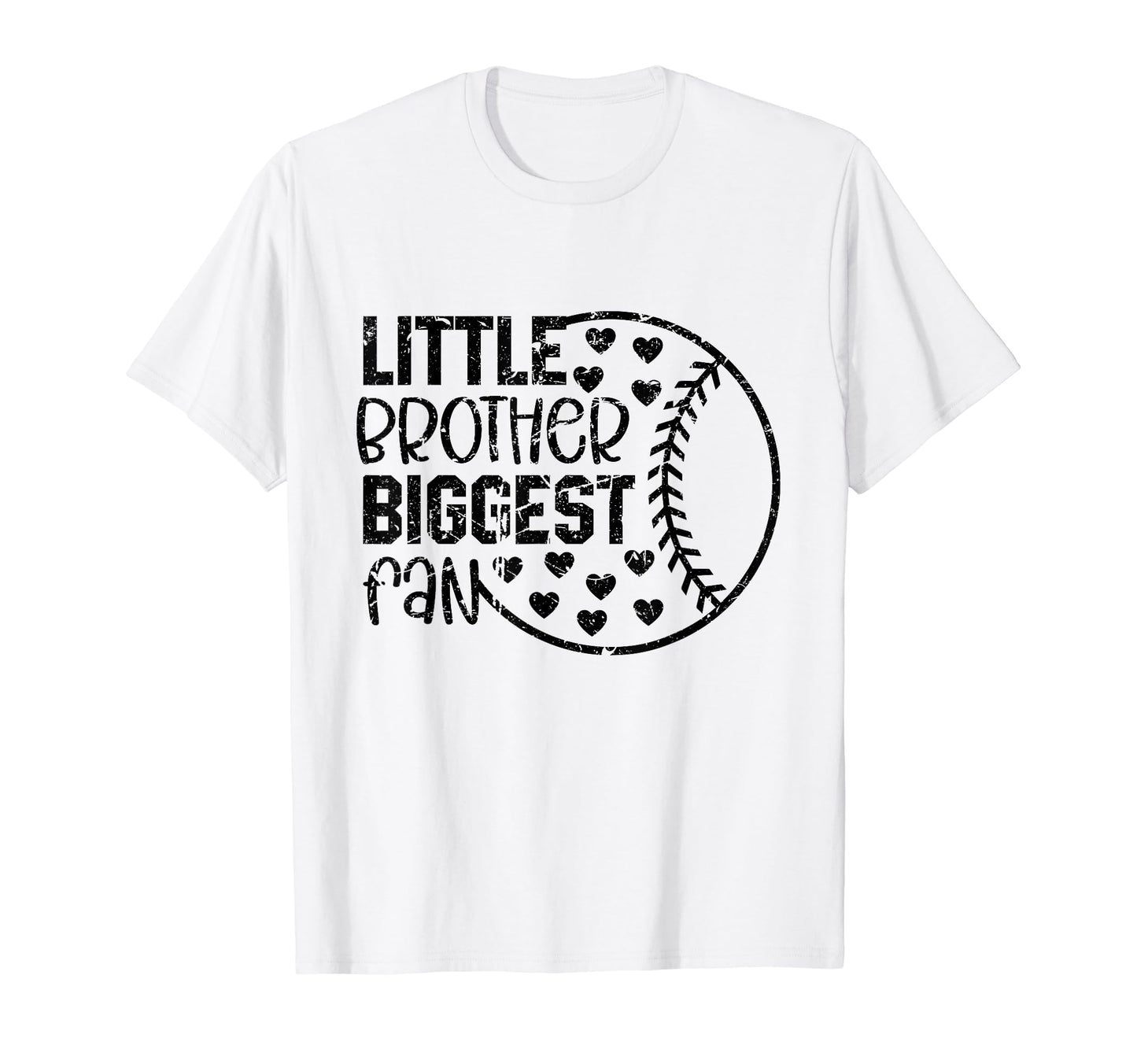 Little Brother Biggest Fan Funny T-Shirt - Minimalist Print Unisex - T-Shirt, Sweatshirt, Hoodie