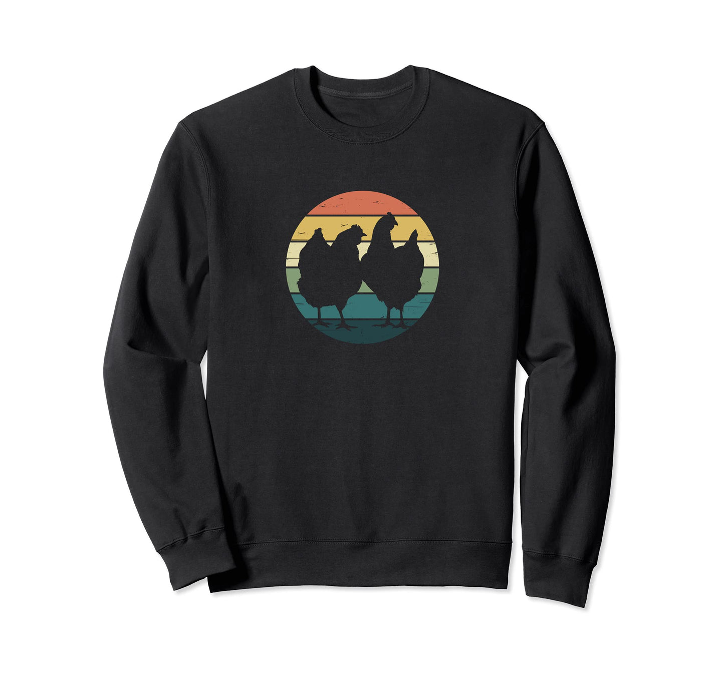 Rainbow Hens Backyard Chicken Sweatshirt - Custom Art Print for Adults - T-Shirt, Sweatshirt, Hoodie
