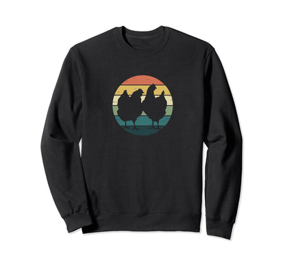 Rainbow Hens Backyard Chicken Sweatshirt - Custom Art Print for Adults - T-Shirt, Sweatshirt, Hoodie