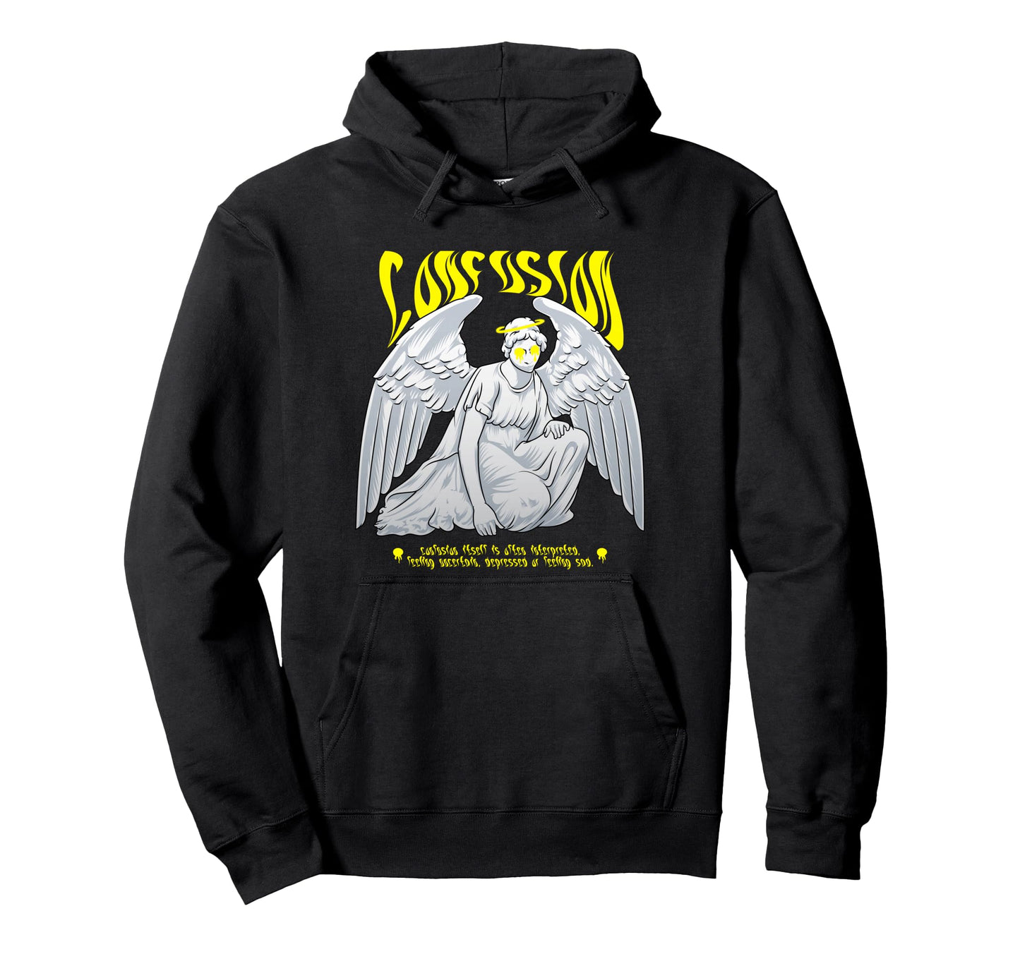 Angel Confusion Aesthetic Edgy Streetwear Hoodie - Unique Graphic Men Women - T-Shirt, Sweatshirt, Hoodie
