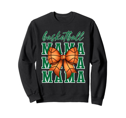 Basketball Mama Coquette Bow Game Sweatshirt - Novelty Apparel for Adults - T-Shirt, Sweatshirt, Hoodie