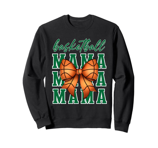 Basketball Mama Coquette Bow Game Sweatshirt - Novelty Apparel for Adults - T-Shirt, Sweatshirt, Hoodie