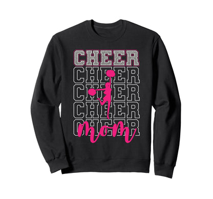 Cheer Mom Game Day Cheerleading Mom Sweatshirt - Trendy Graphic for Adults - T-Shirt, Sweatshirt, Hoodie