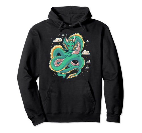 Dragon Grunge Glitch Aesthetic Japan Dragon Hoodie - Novelty Apparel Unisex - T-Shirt, Sweatshirt, Hoodie