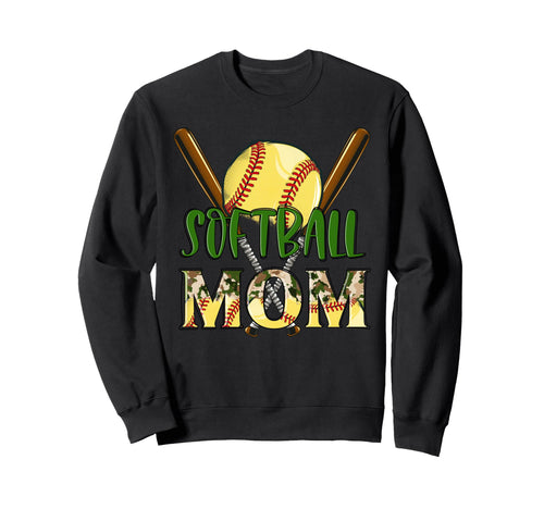 Softball Mom Proud Sports Mama Sweatshirt - Unique Graphic Men Women - T-Shirt, Sweatshirt, Hoodie