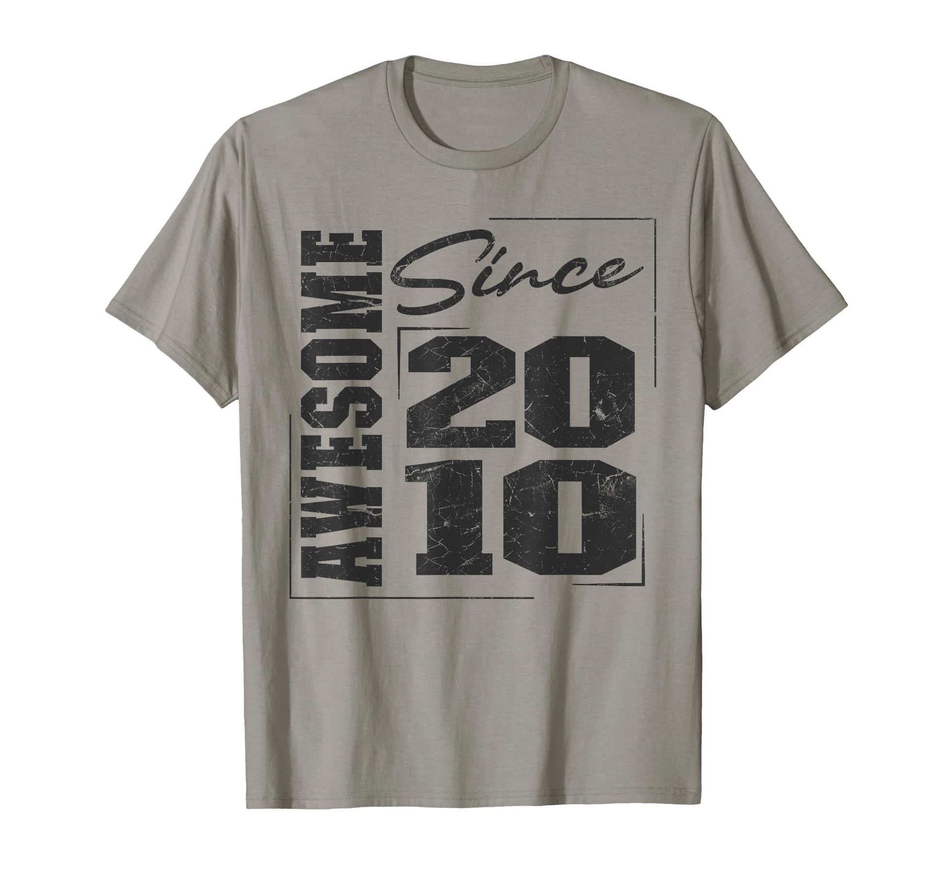 Born 2010 Varsity Awesome Since 2010 T-Shirt - Novelty Apparel for Adults - T-Shirt, Sweatshirt, Hoodie