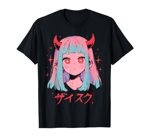 Goth Grunge Demon Anime Waifu Horror T-Shirt - Aesthetic Graphic Unisex - T-Shirt, Sweatshirt, Hoodie