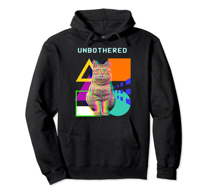 80S Vaporwave Aesthetic Cat Hoodie - Casual Everyday Wear for Adults - T-Shirt, Sweatshirt, Hoodie