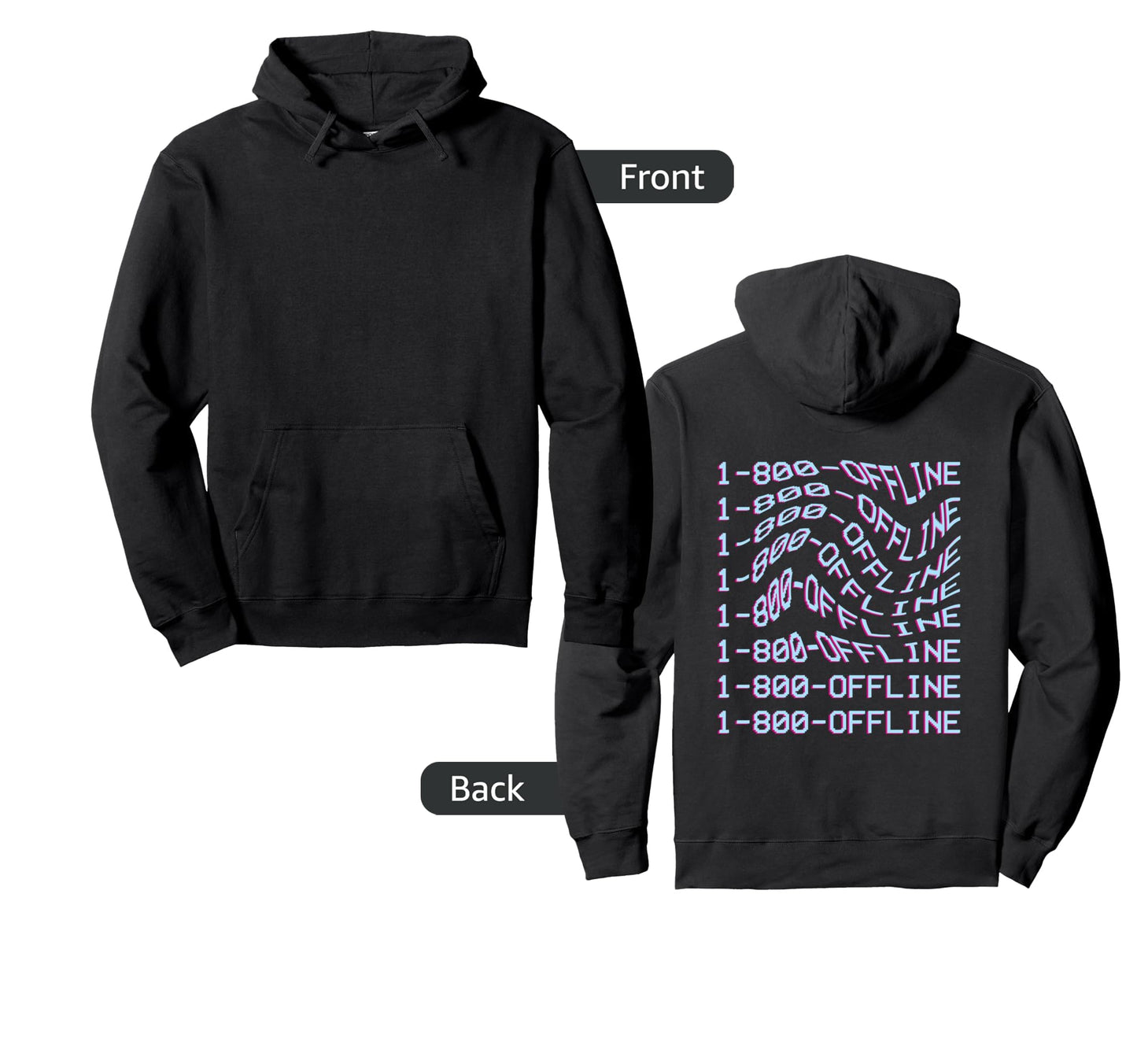 1 800 Offline Vaporwave Aesthetic Hoodie - Graphic Print for Adults - T-Shirt, Sweatshirt, Hoodie