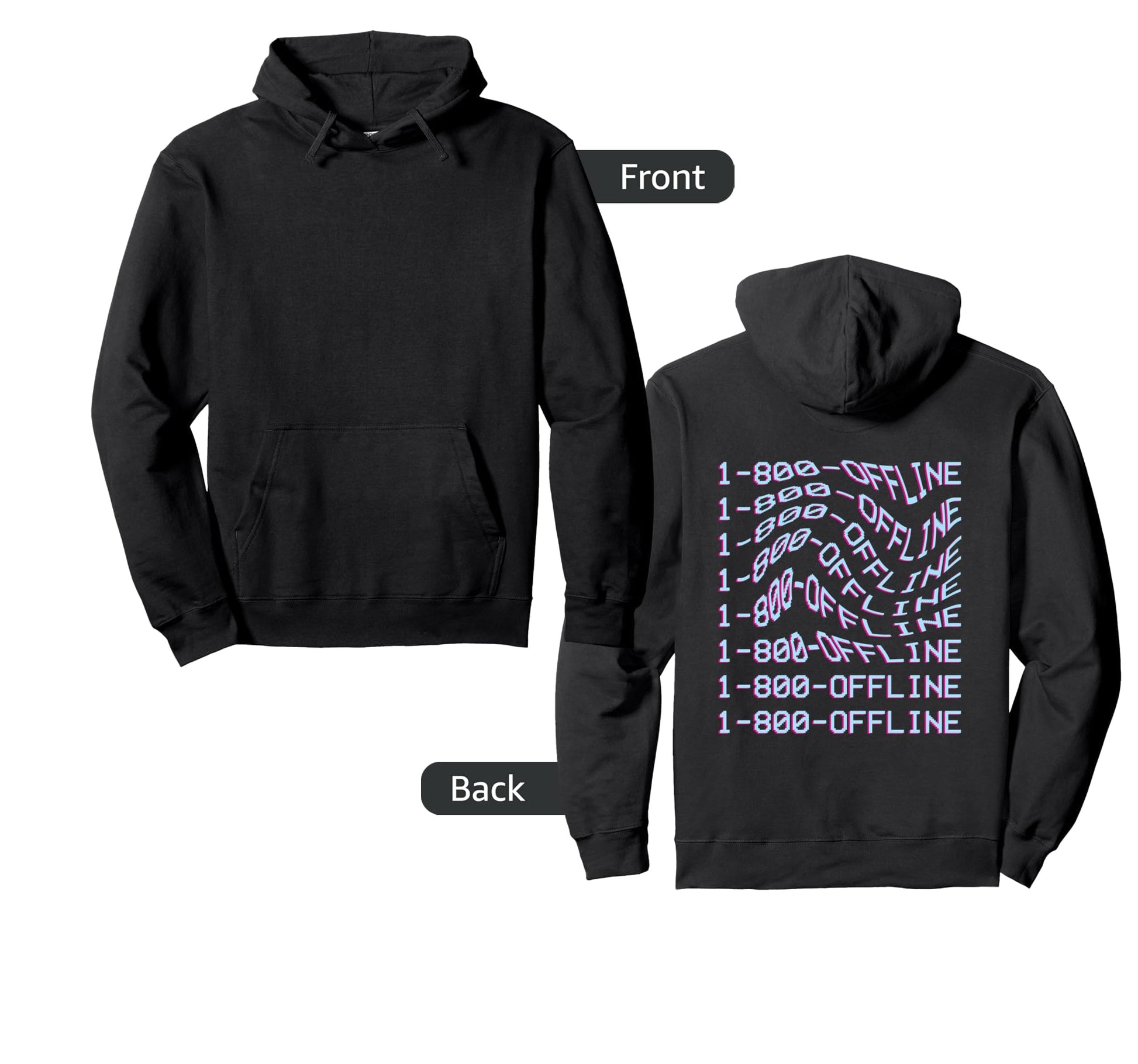 1 800 Offline Vaporwave Aesthetic Hoodie - Graphic Print for Adults - T-Shirt, Sweatshirt, Hoodie