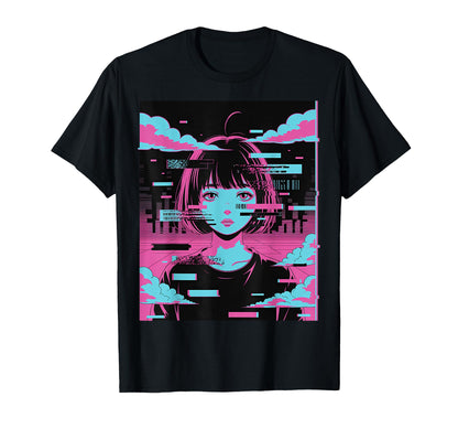 Japanese Vaporwave Glitchcore T-Shirt - Casual Everyday Wear Unisex - T-Shirt, Sweatshirt, Hoodie